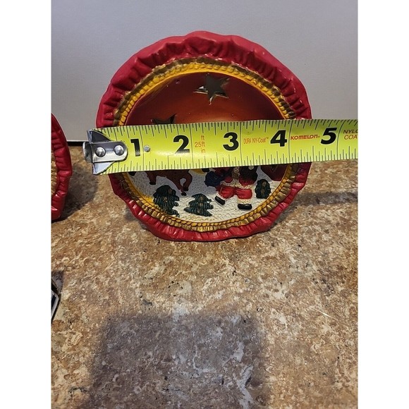 Vintage Set Of 2 Gift Collections Porcelain Candle holder Christmas Santa - Picture 8 of 8